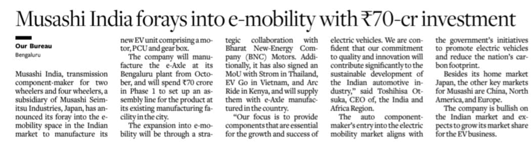 Print media coverage - Newspaper article 3