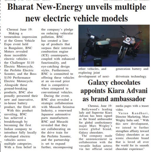 Print media coverage - Another article